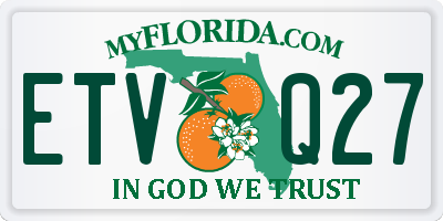 FL license plate ETVQ27