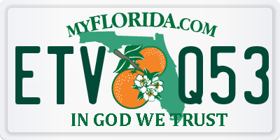 FL license plate ETVQ53