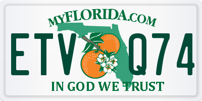 FL license plate ETVQ74