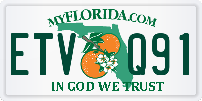 FL license plate ETVQ91