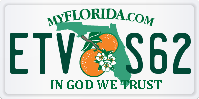 FL license plate ETVS62