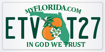 FL license plate ETVT27