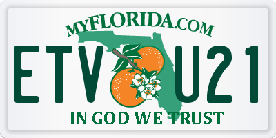 FL license plate ETVU21