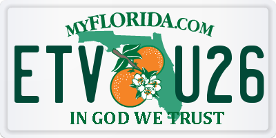 FL license plate ETVU26
