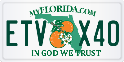 FL license plate ETVX40
