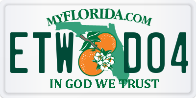 FL license plate ETWD04