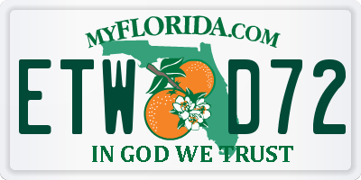 FL license plate ETWD72