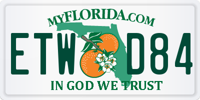 FL license plate ETWD84