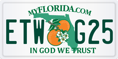 FL license plate ETWG25