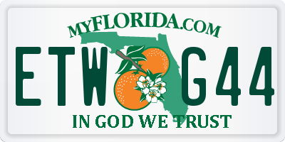 FL license plate ETWG44