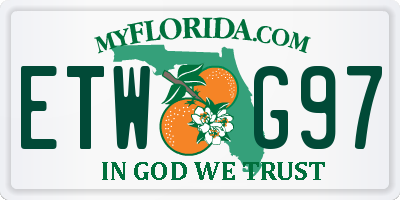 FL license plate ETWG97