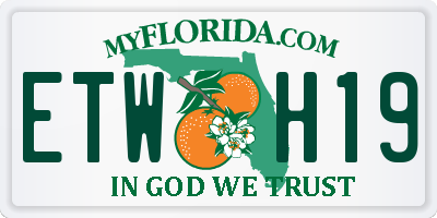 FL license plate ETWH19