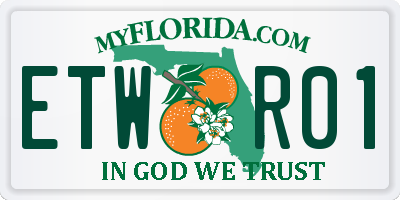 FL license plate ETWR01