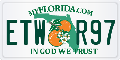FL license plate ETWR97