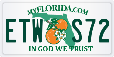 FL license plate ETWS72