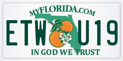 FL license plate ETWU19
