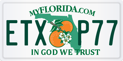 FL license plate ETXP77
