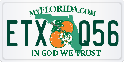 FL license plate ETXQ56