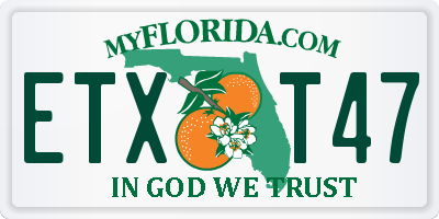 FL license plate ETXT47