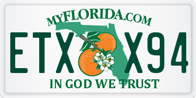 FL license plate ETXX94