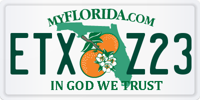 FL license plate ETXZ23