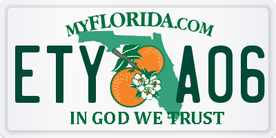FL license plate ETYA06