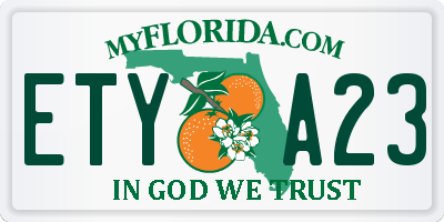 FL license plate ETYA23