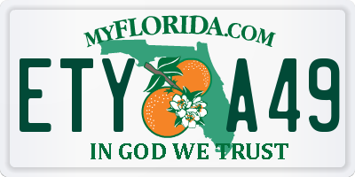 FL license plate ETYA49