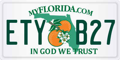 FL license plate ETYB27