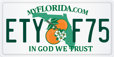 FL license plate ETYF75
