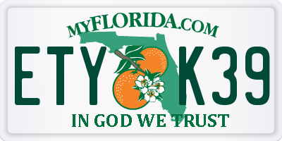 FL license plate ETYK39