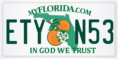 FL license plate ETYN53