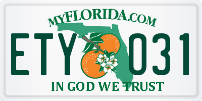 FL license plate ETYO31
