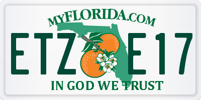 FL license plate ETZE17