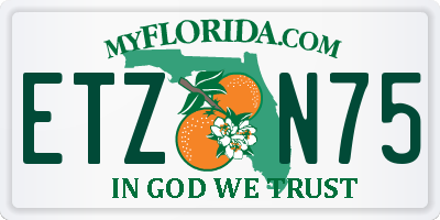 FL license plate ETZN75