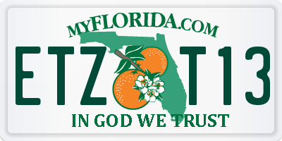 FL license plate ETZT13
