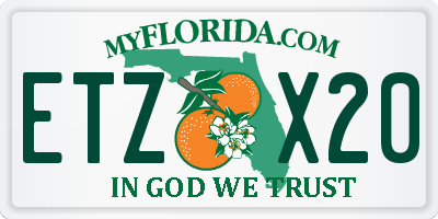 FL license plate ETZX20