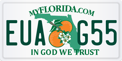 FL license plate EUAG55