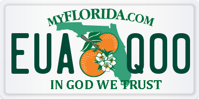 FL license plate EUAQ00
