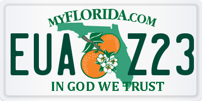 FL license plate EUAZ23