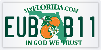 FL license plate EUBB11