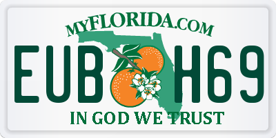 FL license plate EUBH69