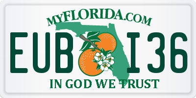 FL license plate EUBI36