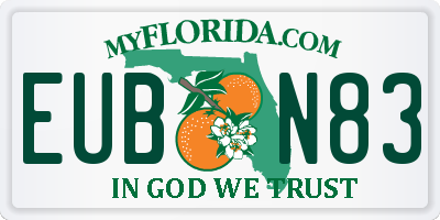 FL license plate EUBN83