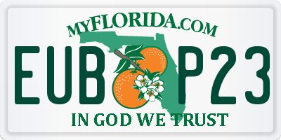 FL license plate EUBP23
