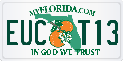 FL license plate EUCT13