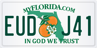FL license plate EUDJ41