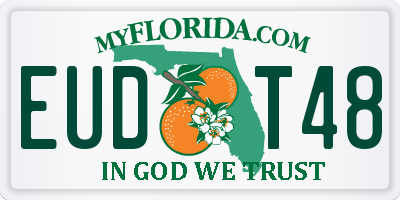FL license plate EUDT48