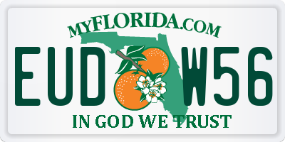 FL license plate EUDW56