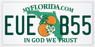 FL license plate EUEB55